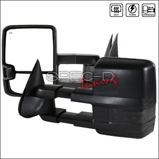 Spec D Glossy Black 99-02 Cv Slvd Towing Mirror