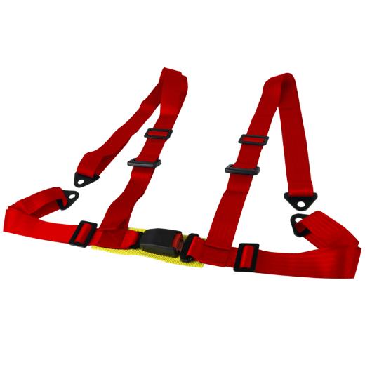 Spec D 4 Point Harness Racing Seat Belt - Red