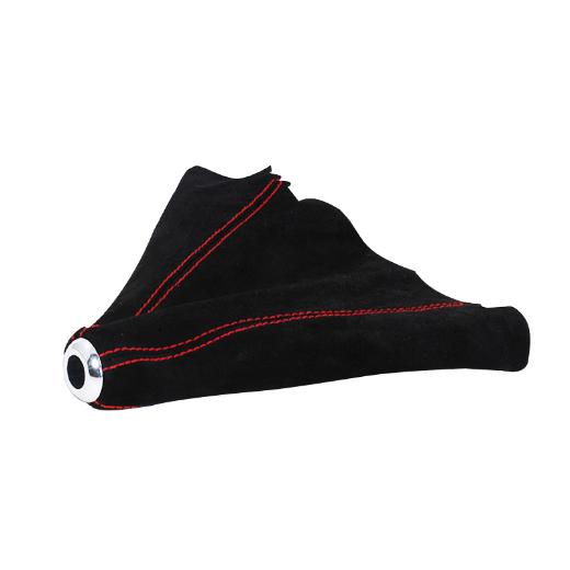 Spec D Suede Shift Boot - Black with Red Stitching