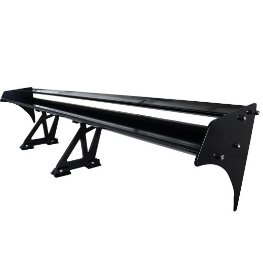 Spec D Double Deck Aluminum Spoiler Style-2 (Black)