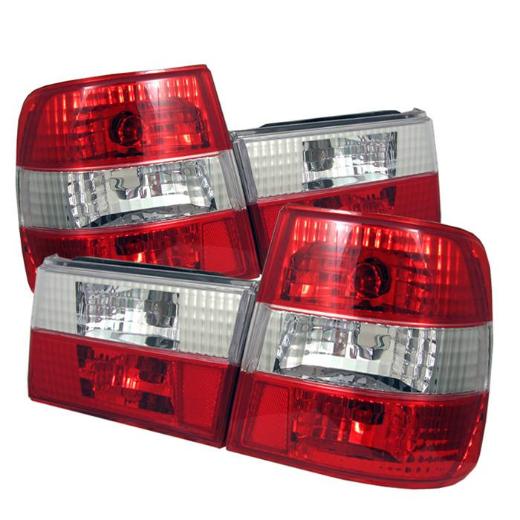 Spyder Altezza Tail Lights - Red/Clear