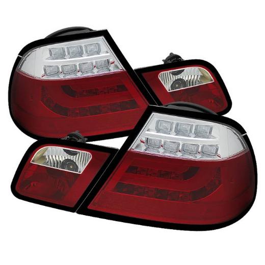 Spyder LED Tail Lights - Red Clear