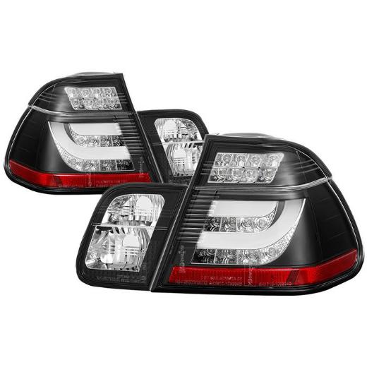 Spyder Light Bar Style LED Tail Lights - Black