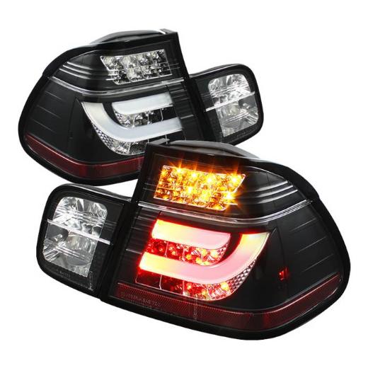 Spyder Light Bar Style LED Tail Lights (Black)