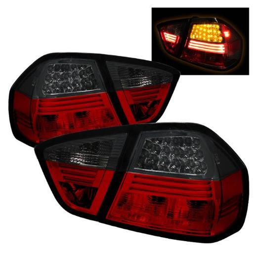 Spyder LED Tail Lights - Red/Smoke