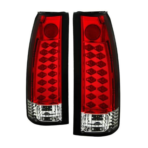 Spyder LED Tail Lights - Red/Clear