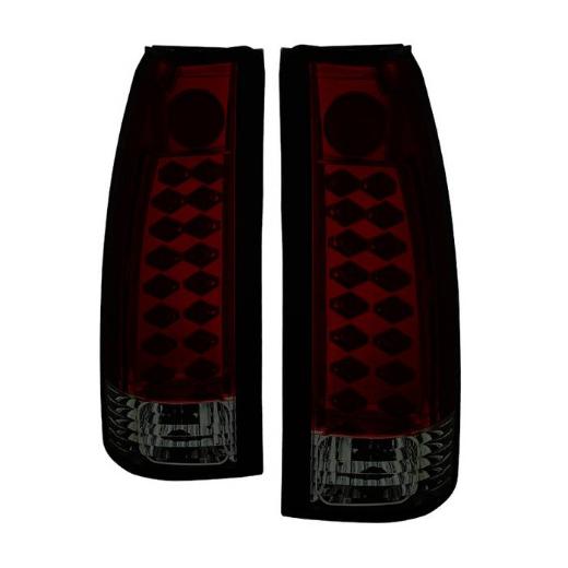 Spyder LED Tail Lights - Red/Smoke