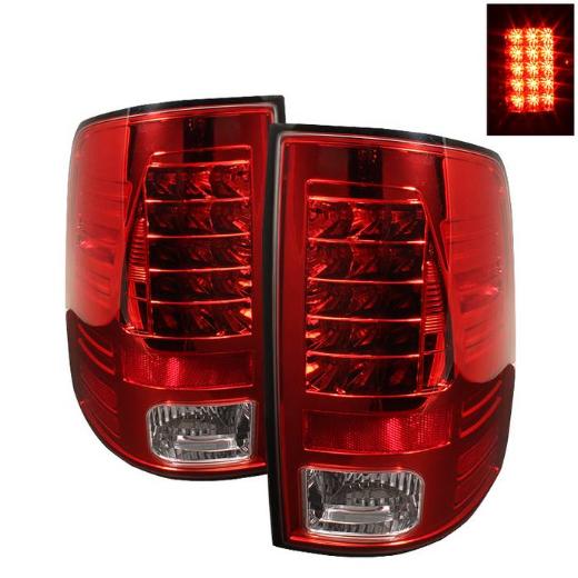 Spyder LED Tail Lights - Red Clear