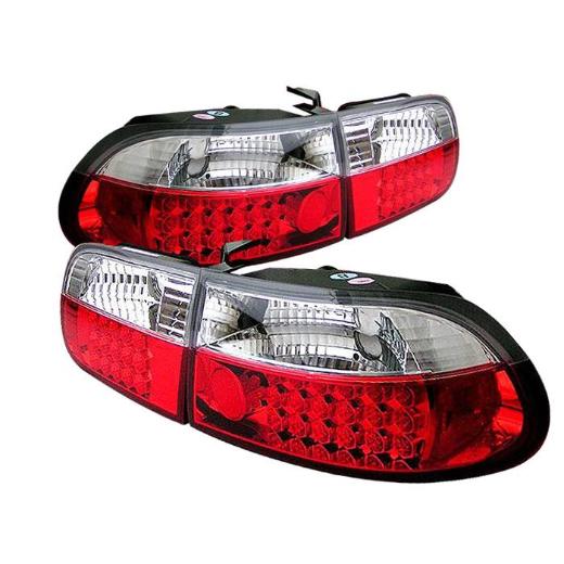 Spyder LED Tail Lights - Red/Clear