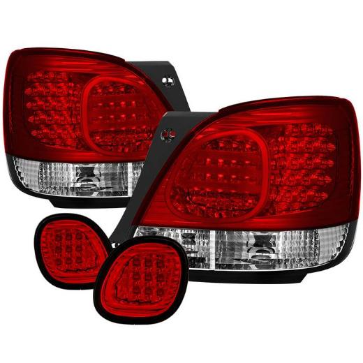 Spyder LED Tail Lights - Red/Clear