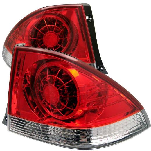 Spyder LED Tail Lights, Red Clear