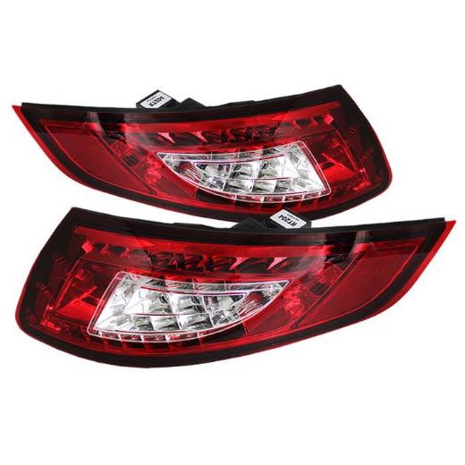 Spyder LED Tail Lights - Red Clear