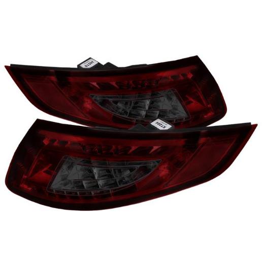 Spyder LED Tail Lights - Red Smoke