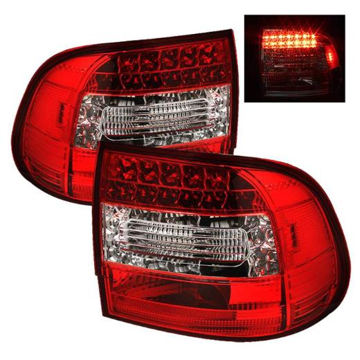 Spyder LED Tail Lights - Red/Clear