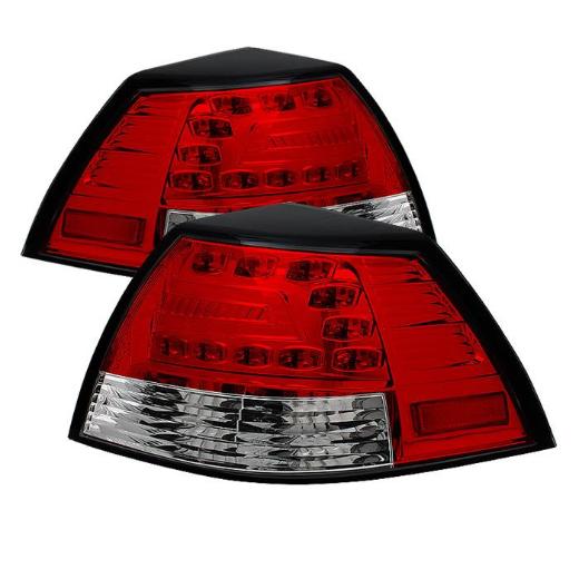 Spyder LED Tail Lights - Red Clear