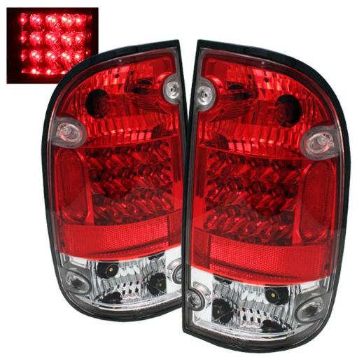 Spyder LED Tail Lights - Red/Clear