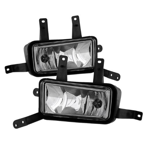 Spyder Fog Lights with Chrome trim Cover and Switch - Clear, OEM