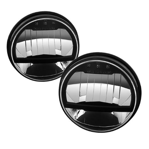 LED Crystal Headlights - Black