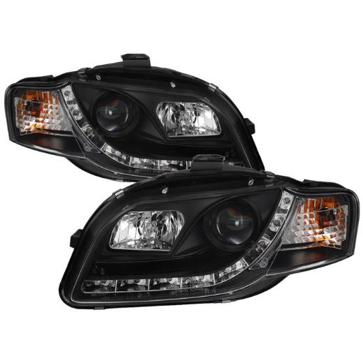 Spyder DRL LED Projector Headlights - Black