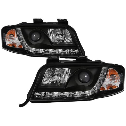 Spyder DRL LED Projector Headlights - Black