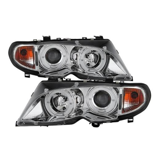 Spyder Halo Projector Headlights - 1-Piece (Chrome)