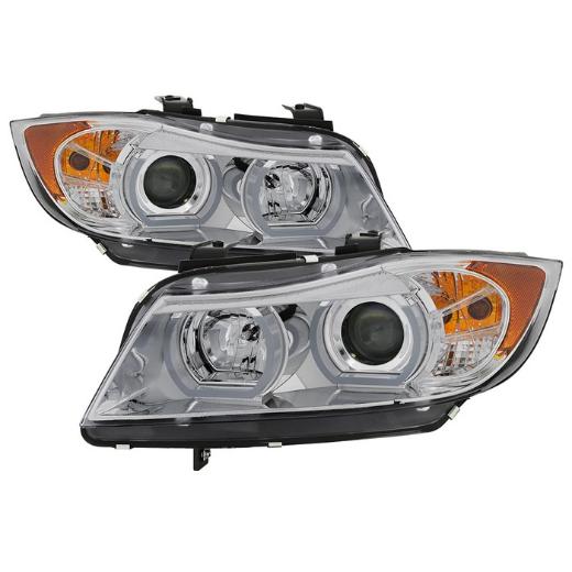 Version 2 Projector Headlights - Light Bar DRL - Chrome