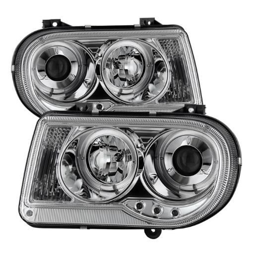 Spyder LED Projector Headlights - Chrome