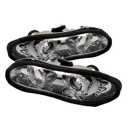 Spyder Halo LED Projector Headlights - Chrome