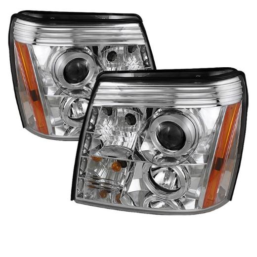 Spyder Halo LED DRL (Daytime Running Lights) Projector Headlights - Chrome