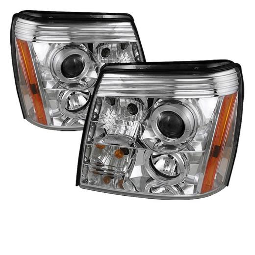 Spyder DRL Halo LED Projector Headlights (Chrome)