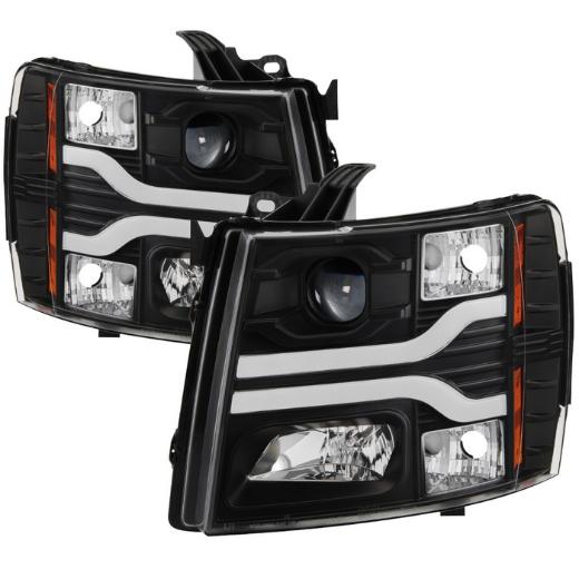 Version 3 Projector Headlights - LED DRL - Black