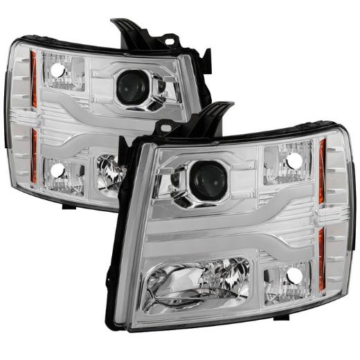 Version 3 Projector Headlights - LED DRL - Chrome