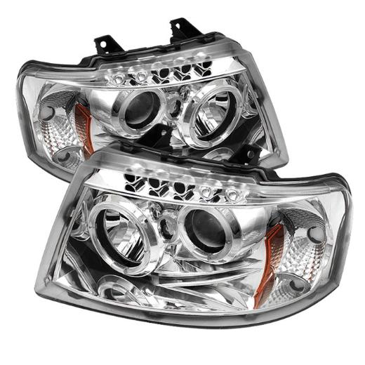 Spyder Halo LED Projector Headlights - Chrome