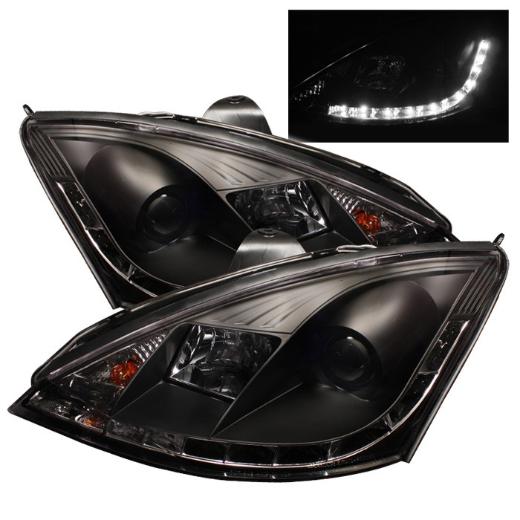 Spyder DRL LED Projector Headlights - Black