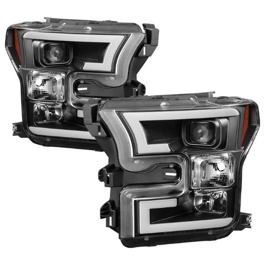 Projector Headlights - Light Bar DRL LED - Black