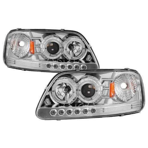 Spyder Halo LED Projector Headlights - Chrome (1 Piece)