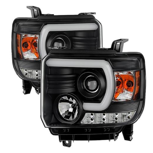 Spyder Projector Headlights - Black, Lights Bar DRL