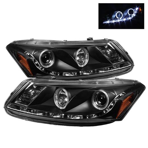 Spyder DRL LED Projector Headlights - Black