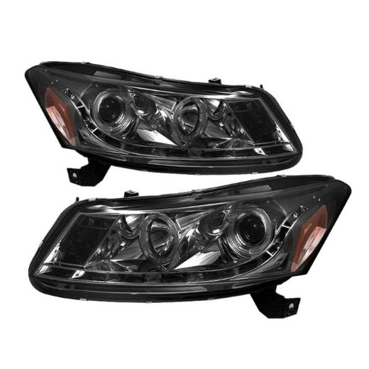 Spyder DRL LED Projector Headlights - Smoke