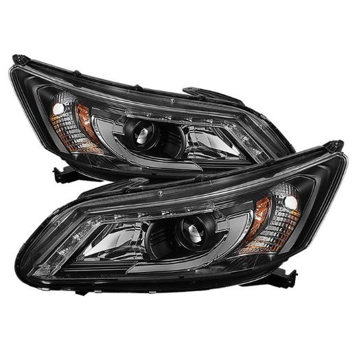 Spyder Projector Headlights - Chrome, Lights Bar DRL, 4DR