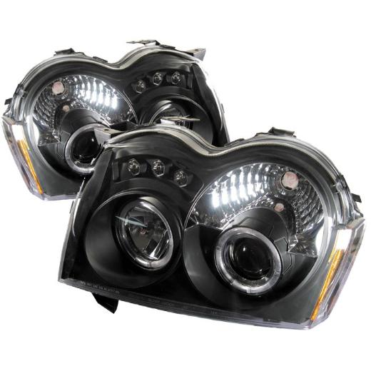 Spyder DRL LED Projector Headlights - Black