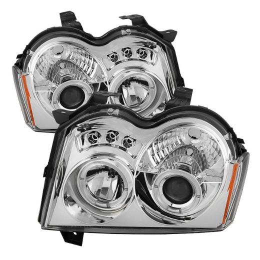 Spyder DRL LED Projector Headlights - Chrome