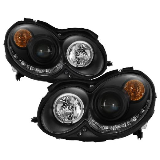 Spyder Halo LED DRL (Daytime Running Lights) Projector Headlights - Black