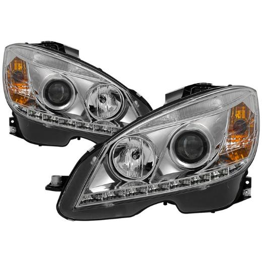 Spyder DRL LED Projector Headlights (Chrome)