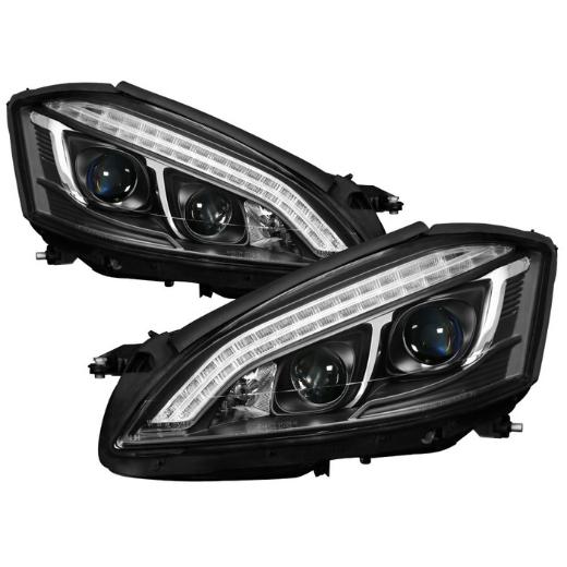 Projector Headlights - DRL LED - Black