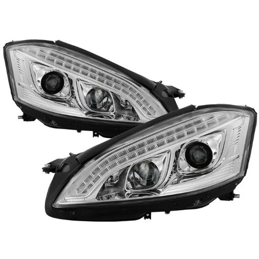 Projector Headlights - DRL LED - Chrome