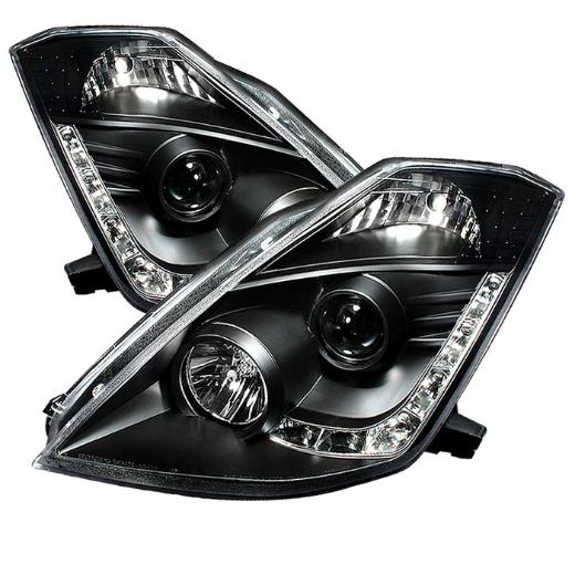 Spyder DRL LED Projector Headlights (Black)