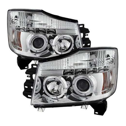 Spyder Halo LED Projector Headlights - Chrome