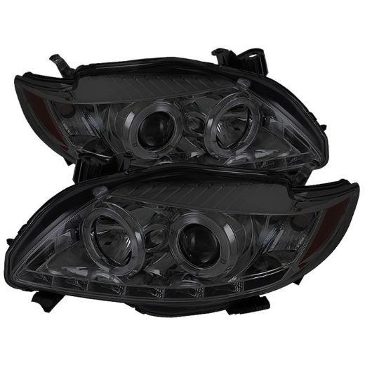 Spyder LED DRL (Daytime Running Lights) Projector Headlights - Chrome