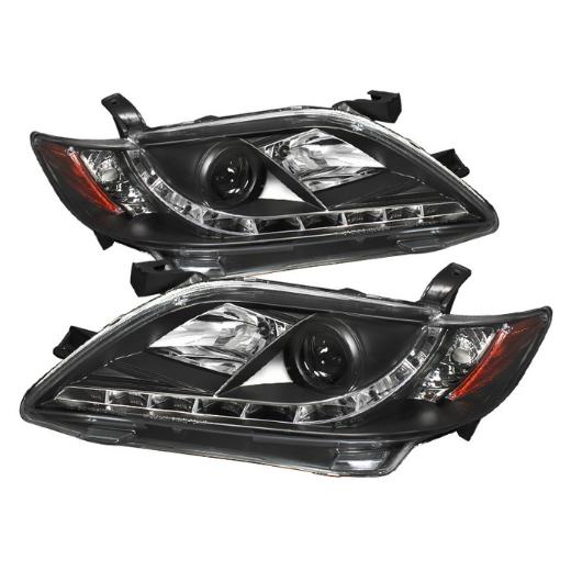 Spyder LED DRL (Daytime Running Lights) Projector Headlights - Black